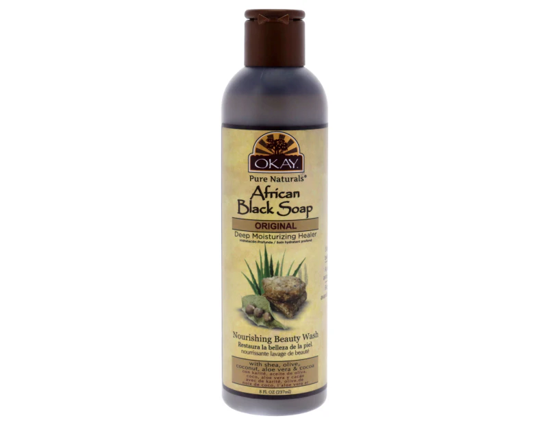 African Black Liquid Soap by Okay for Unisex - 8 oz Soap