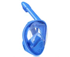 Kids Full Face Diving Snorkel Mask Detachable Swimming Snorkeling Mask Water Sports --Blue