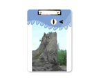 Northeast Square Boulder Art Deco  Fashion Teeth Notepad Clipboard Folder File Backing Letter A4