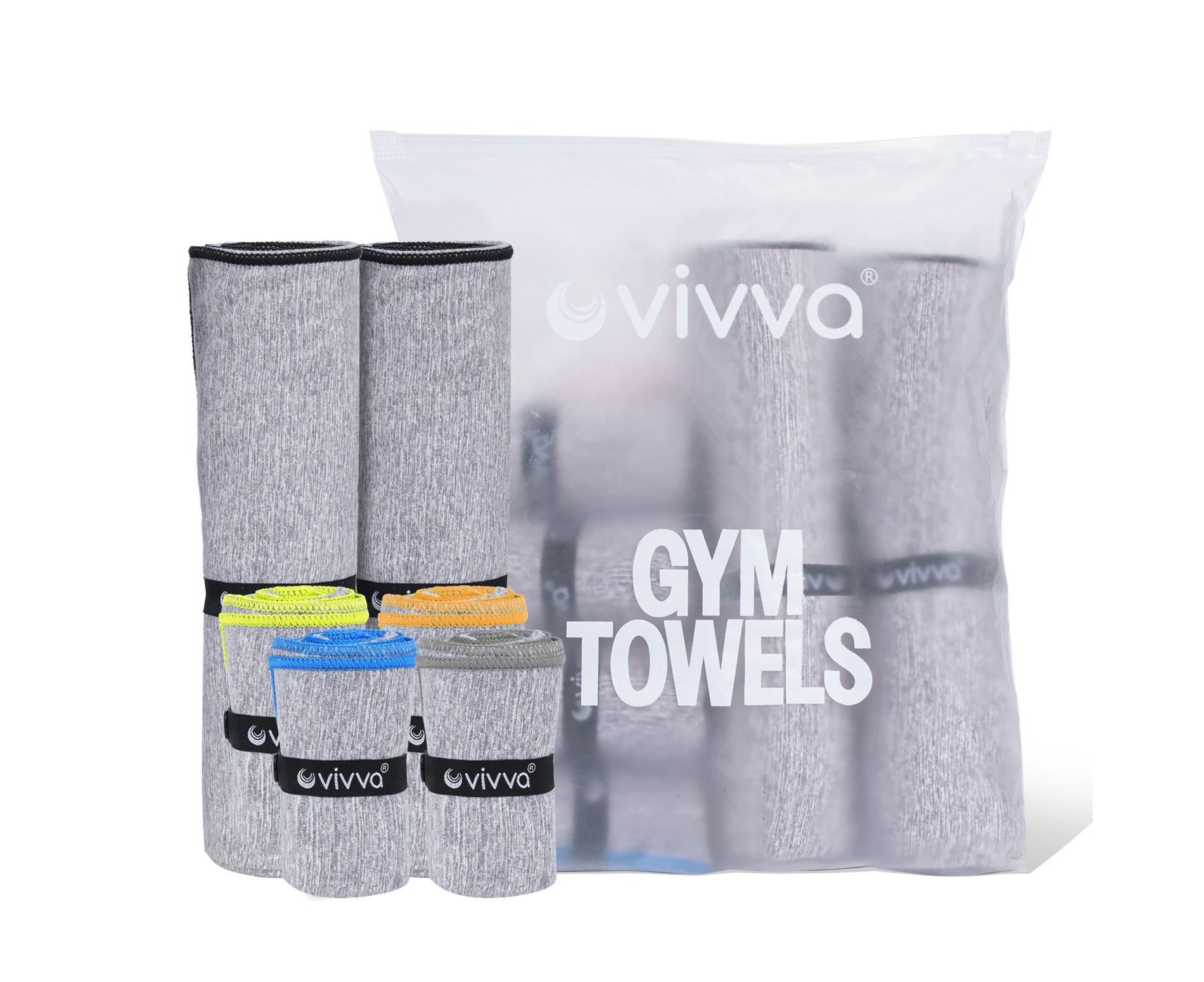 Vivva Quick Dry Microfiber Gym Sport Towel Fast Absorbent Beach Outdoor 6pcs Set