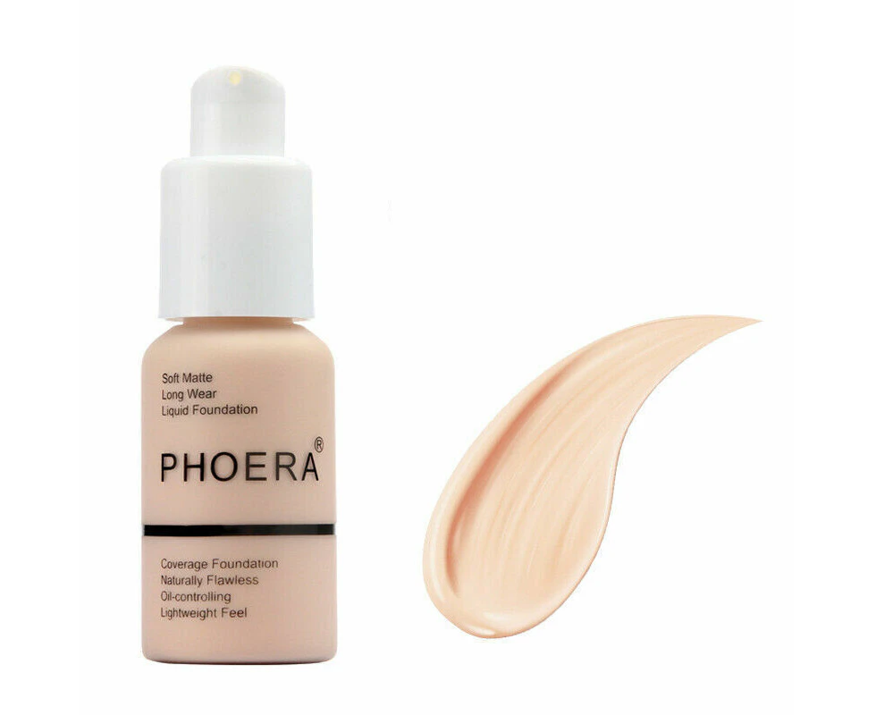 Foundation Concealer Full Coverage Makeup Matte Brighten Long Lasting Porcelain