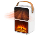 ADVWIN Portable Heater, Electric Fireplace Heater with 3D Flame, Desk Space Heater for Indoor Use, 2 Heating Modes, Electric Heater for Room Office Bedroom