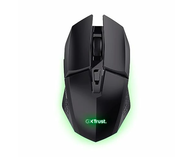 Trust Gaming GXT 110 Felox Rechargeable Wireless Gaming Mouse, 80h Playtime, 800-4800 DPI, Multicolour LED Lighting, 6 Buttons, RGB Computer Mouse f-MKTp