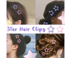 Star Hair Clips 20 PCS Pink Star Barrettes For Women Girls Silver Hair Accessories (pink&purple)