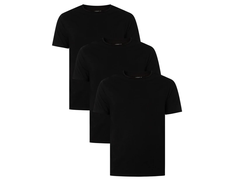 Lacoste Men's 3 Pack Crew T-Shirt - Black