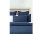 CleverPolly Premium Waffle Microfibre Quilt Cover Set - Indigo