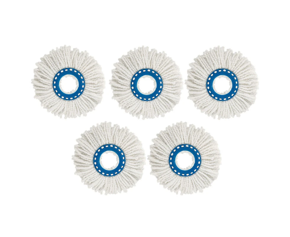 5Pcs Household Fiber Mop Head Refill Replacement Home Cleaning Tool Microfiber Floor Mop Head 360 Spin Cleaning Pad