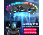 （Silver）HD Aerial Photography Drone Light Switching UFO Foam Remote Control Aircraft,Intelligent Obstacle Avoidance And Anti-collision Quadcopter