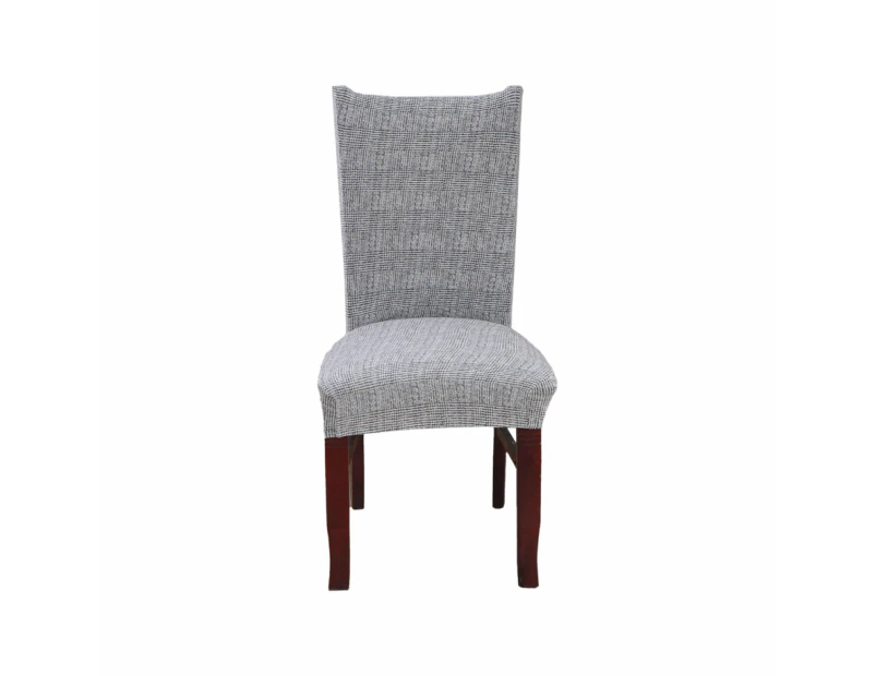 Hyper Cover Stretch Dining Chair Covers with Patterns Elegant Grey - 2 pcs