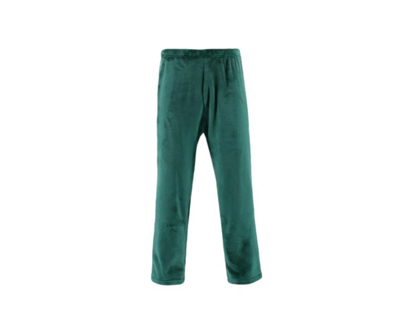 Men’s Plush Fleece Pyjama Lounge Pants  - Fern Green