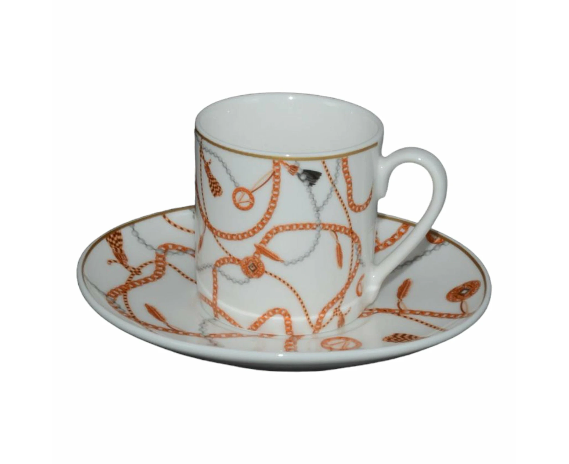 The House of Florence Valentina Designer Inspired 90ml 12pcs Espresso Cup & Saucer with Gift Box