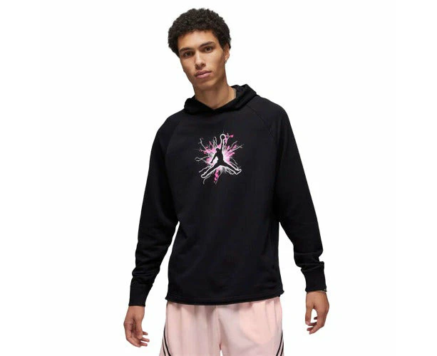 Jordan Mens Dri-FIT Fleece Pullover Graphic Hoodie - Black