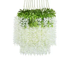 OutVerly Garden Artificial Hanging Flowers Decoration - White