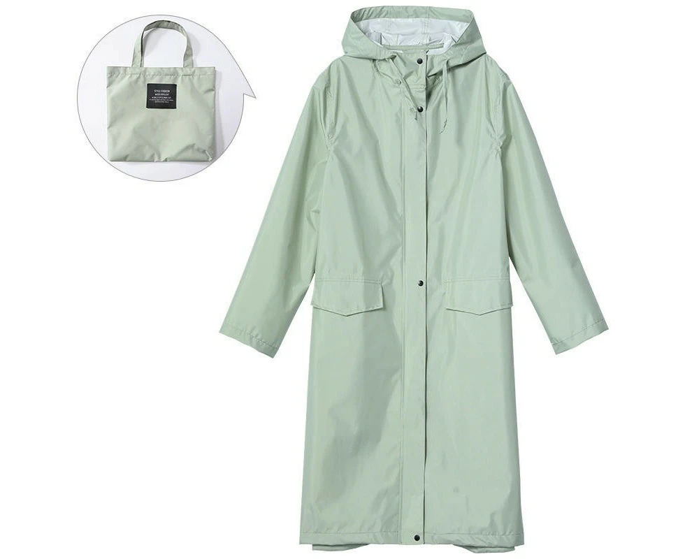 Raincoats For Women's Long Waterproof Raincoat with Hood Lightweight Rain Pants Men's Raincoats-green