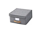 Takara Kicho Fabric Collapsible Storage Box With Lid Grey 30x30 x16cm