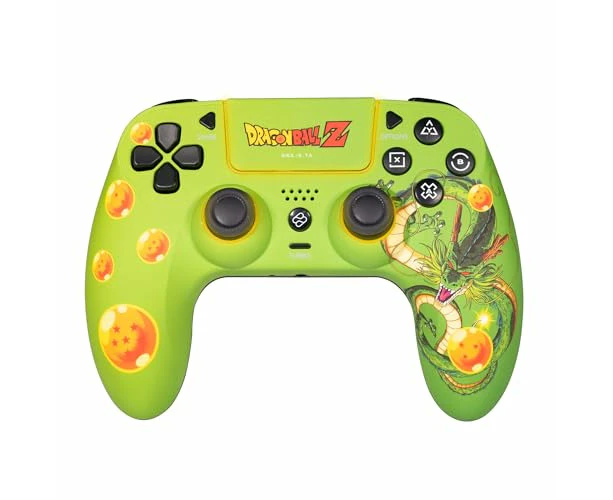 FRTEC - DRAGON BALL Z SHENRON Wireless Controller with RGB LED Light Compatible with PC and PS4, Bluetooth Gamepad, 950mAh Battery, 10 Hours of Batt-MKTp