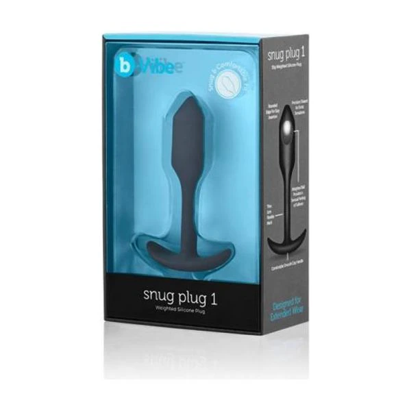 B-Vibe Snug Plug 1 Weighted Butt Plug - Black