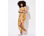 CROSSROADS - Womens Jumpsuit -  Wrap Leg Strappy Jumpsuit - Floral Print