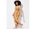 CROSSROADS - Womens Jumpsuit -  Wrap Leg Strappy Jumpsuit - Floral Print