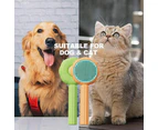 Pet Hair Cleaner Brush Needle Comb Professional Pet Grooming Comb for Cat Dog - Green