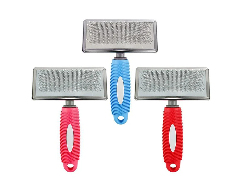 S Size Hair Shedding Grooming Trimmer Comb Brush Slicker Undercoat Rake Pet Dog Cat - Blue