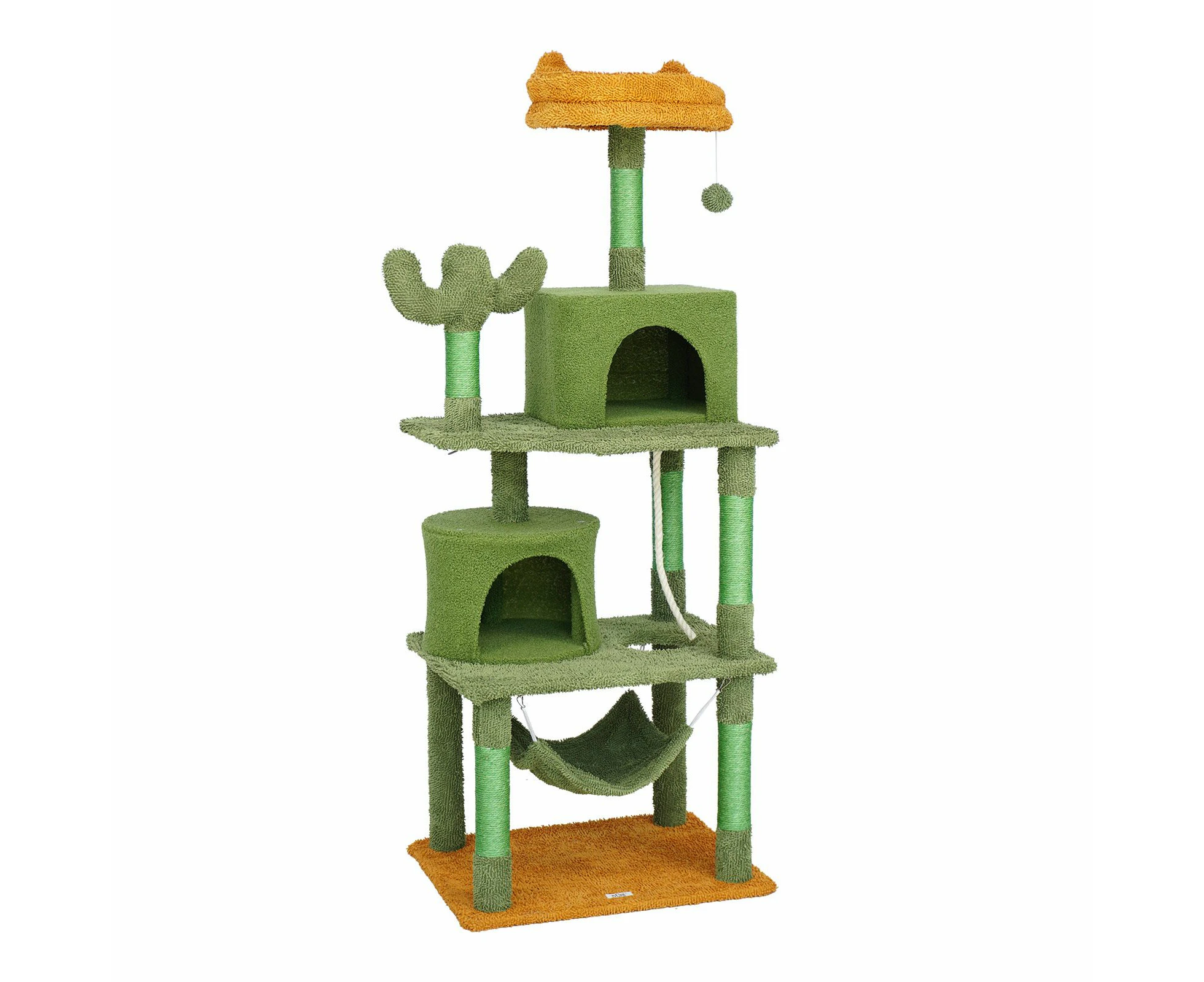 Cat Tree Tower Kitty Scratching Post Sisal Scratcher House Bed Stand Furniture Hammock Cave Condo Activity Centre 158.5 High