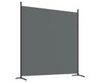 3 Panel Room Divider Privacy Screen Partition Fabric Iron with Stand 525x180 cm