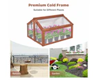 Wooden Cold Frame Portable Garden Greenhouse Outdoor Plants Flowers Bed