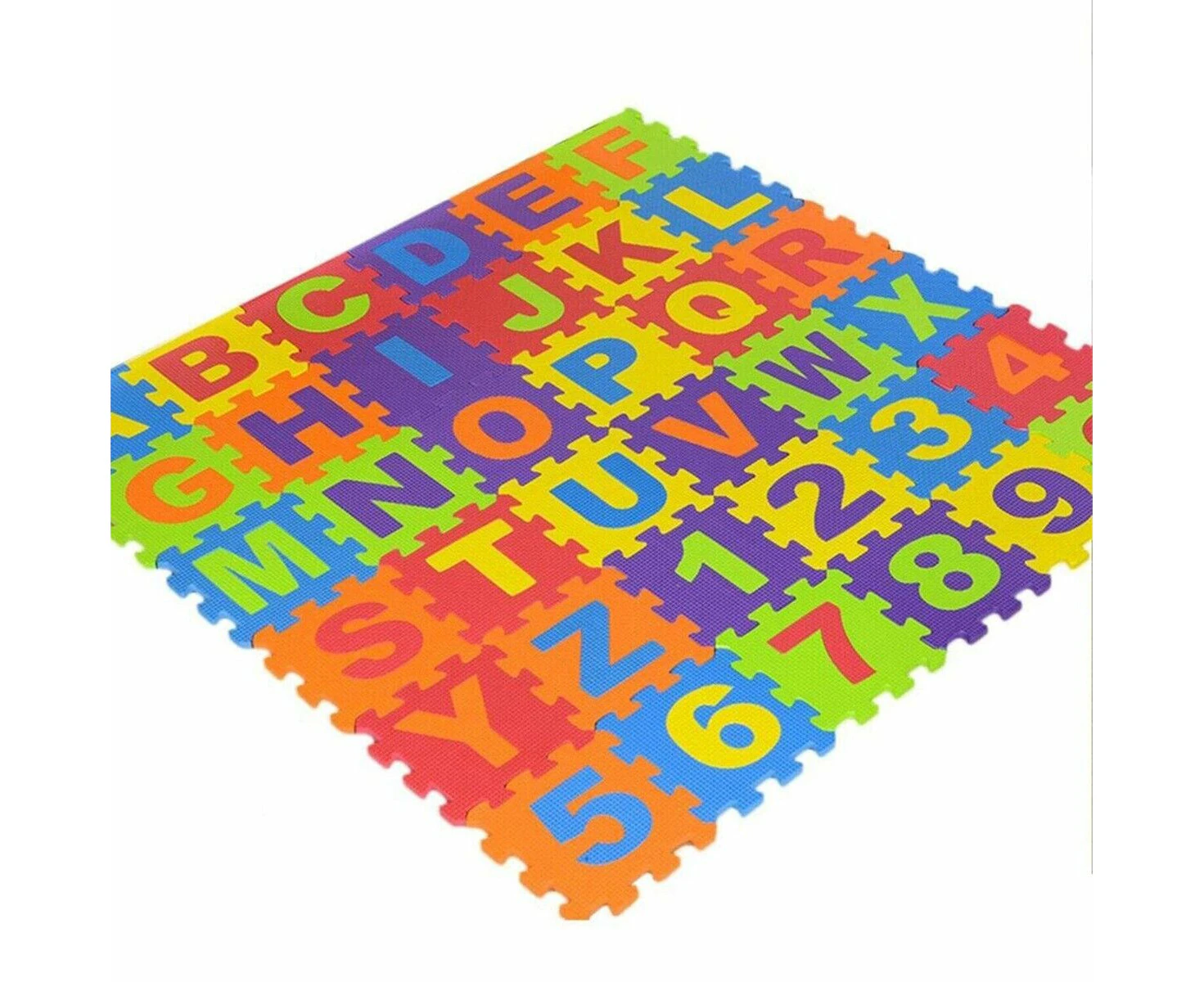 [36PCE] iDeer Life Eva Puzzle Mat, Alphabet Design, Comfortable Flooring - 1cm Thick - 30 x 30 cm…