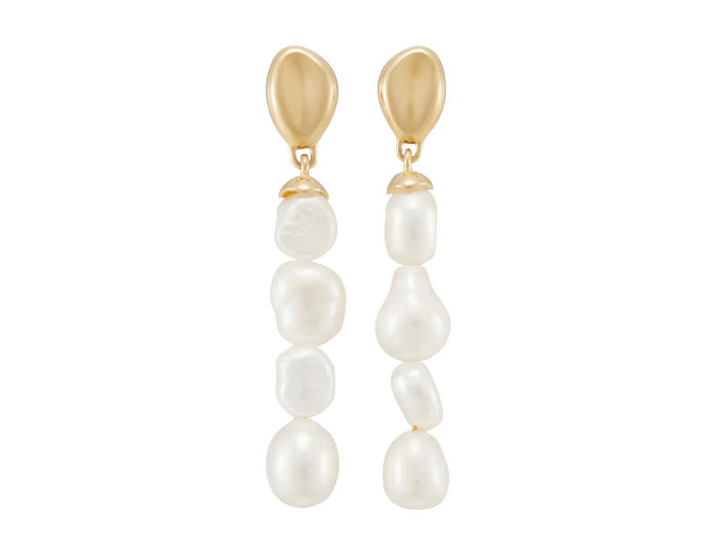 Skagen Agnethe Pearl Gold Earring SKJ1827710