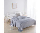 Solid Color Plush Blanket Lightweight Warm Cozy Thermal Nap Blankets for Living Room Sofa Bed-Light Grey