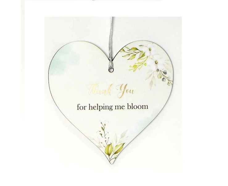 ARTON GIFTWARE Gratitude Hanging Heart Plaque Thank You 15x15cm