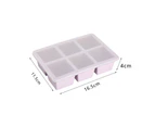 Silicone Ice Cube Tray Large Square 6 Grid Ice Cube Mold-Purple