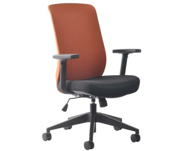 BURO Seating MONDO GENE FABRIC CHAIR W/ARMS ORANGE [120A-27]