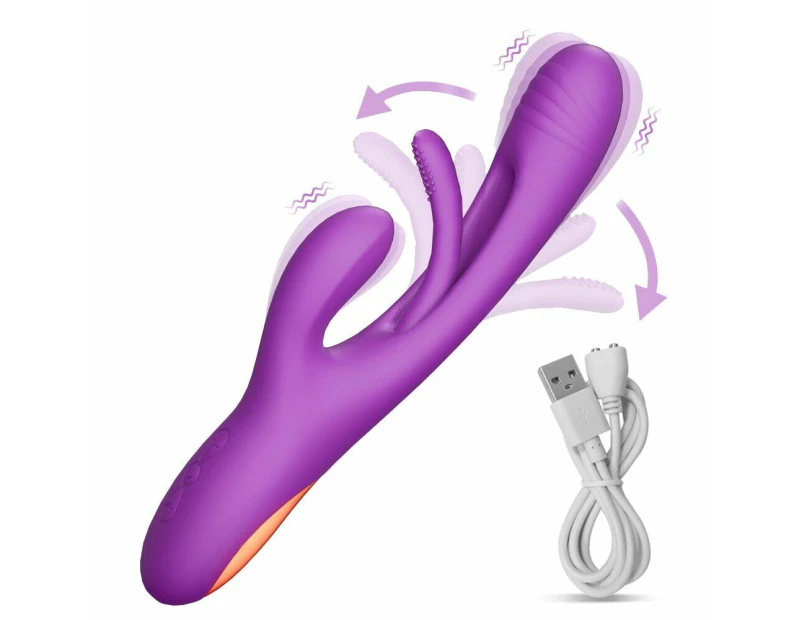 Miraco Patting Rabbit Vibrator Dildo Clitoral G-Spot Stimulation Purple