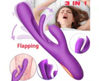 Miraco Patting Rabbit Vibrator Dildo Clitoral G-Spot Stimulation Purple