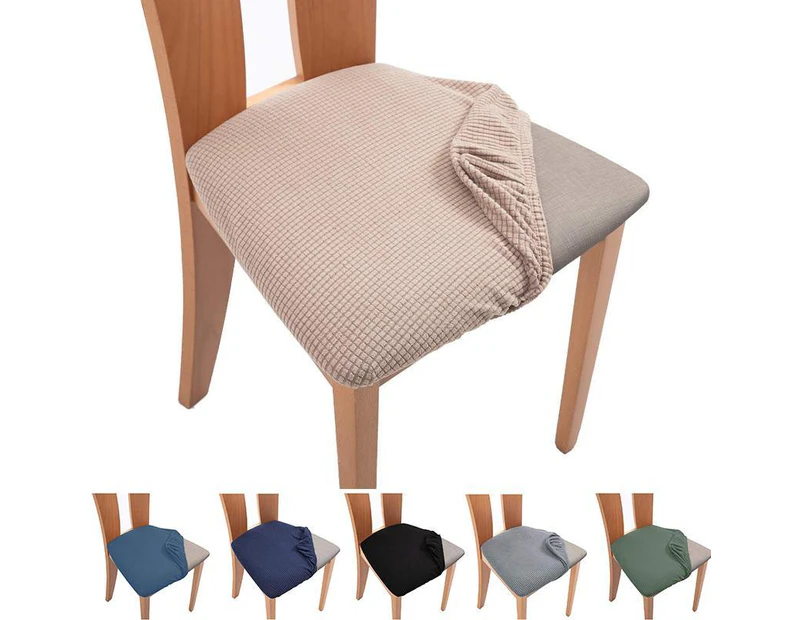 Stretch Dining Room Chair Seat Covers Slip Jacquard Removable Washable Slipcover