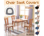 Stretch Dining Room Chair Seat Covers Slip Jacquard Removable Washable Slipcover