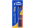 Pilot Frixion Clicker Erasable Fine Tip Assorted Colours Pen - Pack of 3 [20262]
