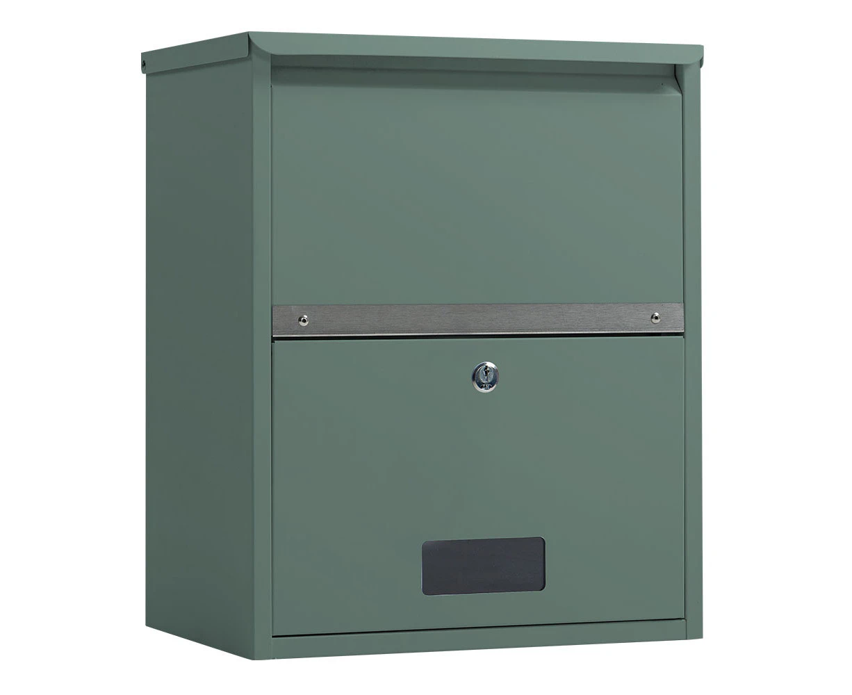 FORTIA Wall Mounted Parcel Post Box Letterbox, Cottage Green