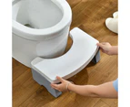 Squatty Toilet Step Stool Foldable Sit & Squat Potty Stool Chair Healthy Colon Bathroom White