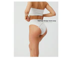 Women's Cotton Underwear High Waist Stretch Briefs Half Coverage Panties 5 Pack-137-activity black