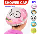 Reusable Women Kids Girls Hair Wrap Waterproof Shower Bath Shower Cap Hat