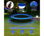 Costway 100cm Flying Saucer Tree Swing 300KG Swing Seat Outdoor Hammock w/LED Lights Blue