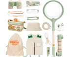 Kids Explorer Kit - Bug Catching Kit with Butterfly Net, Insect Catcher, Binoculars,Hat,Goggles, Magnifier & Flashlight, Outdoor Nature Exploration Toys