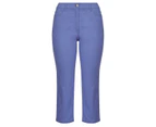 W LANE - Womens Jeans -  Crop Denim Jeans - Cobalt