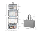 Large Hanging Hook Toiletry Bag Waterproof Travel Makeup Cosmetic Organizer Case - Black