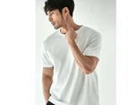 Men's Short Sleeve T-Shirt Solid Long-staple Cotton Knit Loose Fit T-shirt-Thick style - military green