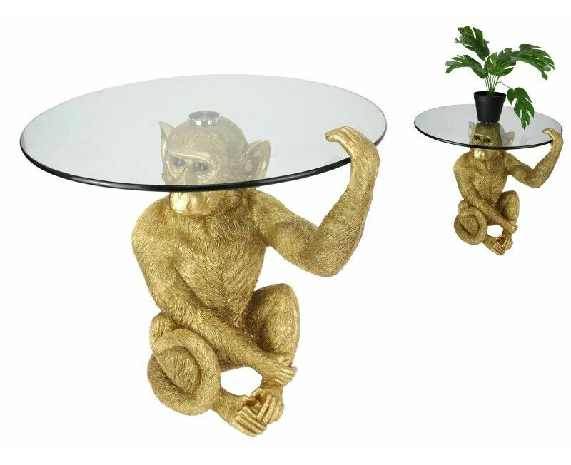 1pc 53cm Gold Monkey Table Chimpanzee Ornament Figurine Statue Sculpture Gift