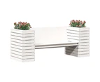 vidaXL Planter Bench White 167.5x60x65 cm Solid Wood Pine